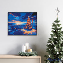 Laden Sie das Bild in den Galerie-Viewer, Diamond Painting - Funkelnde Weihnachtsterrasse – 40 x 50 cm auf Keilrahmen gespannt