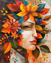 Laden Sie das Bild in den Galerie-Viewer, Diamond Painting - Von Picasso inspirierte Herbstblatt-Maske