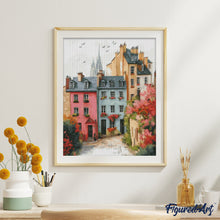 Laden Sie das Bild in den Galerie-Viewer, Diamond Painting - Farbenfrohe Altstadt