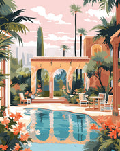 Laden Sie das Bild in den Galerie-Viewer, Diamond Painting - Luxusvilla in Marrakesch
