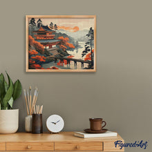 Laden Sie das Bild in den Galerie-Viewer, Diamond Painting - Vintage-Pagodenblick