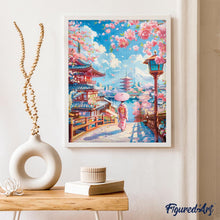 Laden Sie das Bild in den Galerie-Viewer, Diamond Painting - Sakura-Straße in Kyoto
