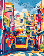 Laden Sie das Bild in den Galerie-Viewer, Diamond Painting - Tokio Stadtbus – 40 x 50 cm auf Keilrahmen gespannt