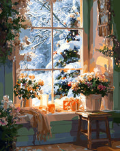 Laden Sie das Bild in den Galerie-Viewer, Diamond Painting - Romantischer Winter