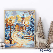 Laden Sie das Bild in den Galerie-Viewer, Diamond Painting - Pfad zur Kapelle – 40 x 50 cm auf Keilrahmen gespannt