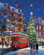 Laden Sie das Bild in den Galerie-Viewer, Diamond Painting - Londoner Weihnachtsstraße
