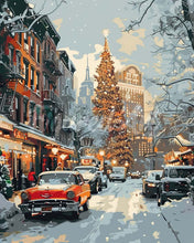 Laden Sie das Bild in den Galerie-Viewer, Diamond Painting - New Yorker Winterstraße