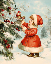 Laden Sie das Bild in den Galerie-Viewer, Diamond Painting - Süßes Weihnachtsmädchen