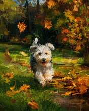 Laden Sie das Bild in den Galerie-Viewer, Diamond Painting - Fröhlicher Welpe im Herbst