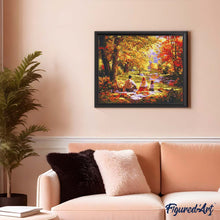 Laden Sie das Bild in den Galerie-Viewer, Diamond Painting - Familienpicknick im Herbst