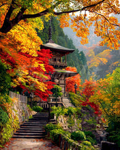 Laden Sie das Bild in den Galerie-Viewer, Diamond Painting - Japanische Pagode im Herbst
