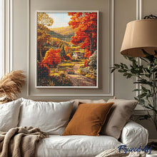 Laden Sie das Bild in den Galerie-Viewer, Diamond Painting - Landstraße im Herbst