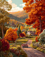 Laden Sie das Bild in den Galerie-Viewer, Diamond Painting - Landstraße im Herbst