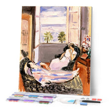 Laden Sie das Bild in den Galerie-Viewer, Diamond Painting - Interieur mit zwei Figuren, offenes Fenster - Matisse