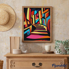 Laden Sie das Bild in den Galerie-Viewer, Diamond Painting - Kühne Abstrakte Treppe
