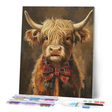 Laden Sie das Bild in den Galerie-Viewer, Diamond Painting - Highland Cow Gentleman