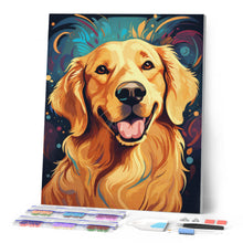 Laden Sie das Bild in den Galerie-Viewer, Diamond Painting - Golden Retriever im Sonnenschein
