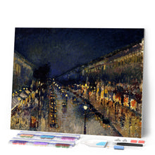 Laden Sie das Bild in den Galerie-Viewer, Diamond Painting - Boulevard Montmartre bei Nacht - Pissarro