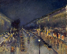 Laden Sie das Bild in den Galerie-Viewer, Diamond Painting - Boulevard Montmartre bei Nacht - Pissarro