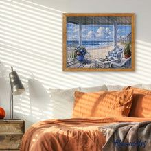 Laden Sie das Bild in den Galerie-Viewer, Diamond Painting - Veranda der Küstenserenität