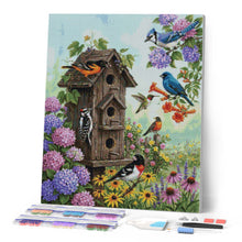 Laden Sie das Bild in den Galerie-Viewer, Diamond Painting - Vogelhaus-Garten