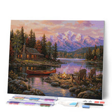 Laden Sie das Bild in den Galerie-Viewer, Diamond Painting - Lagerfeuer am See