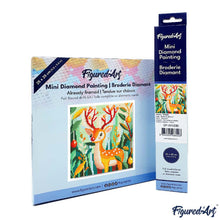 Laden Sie das Bild in den Galerie-Viewer, Mini Diamond Painting 25 x 25 cm - Goldenes Rentier