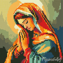 Laden Sie das Bild in den Galerie-Viewer, Mini Diamond Painting 25 x 25 cm - Betende Maria