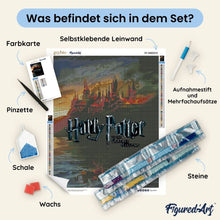 Laden Sie das Bild in den Galerie-Viewer, Diamond Painting - Harry Potter - Hogwarts in Flammen