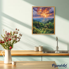 Laden Sie das Bild in den Galerie-Viewer, Malen nach Zahlen für Erwachsene | Bär und Sonnenuntergang | Figured'Art