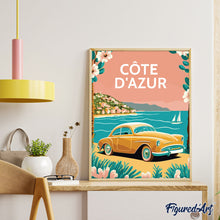 Laden Sie das Bild in den Galerie-Viewer, Diamond Painting – Reiseplakat Côte d'Azur