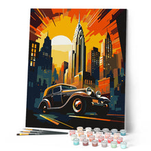 Laden Sie das Bild in den Galerie-Viewer, Art-Deco-Auto in New York