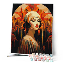 Laden Sie das Bild in den Galerie-Viewer, Art-Deco-Frau