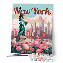 Laden Sie das Bild in den Galerie-Viewer, Reiseposter New York in voller Blüte