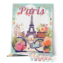 Laden Sie das Bild in den Galerie-Viewer, Reiseposter Paris in voller Blüte