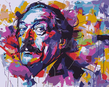 Laden Sie das Bild in den Galerie-Viewer, Malen nach Zahlen Figured'Art – Street Art Mann mit Schnurrbart