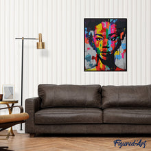 Laden Sie das Bild in den Galerie-Viewer, Street Art Buntes Mädchen