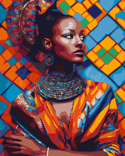 Laden Sie das Bild in den Galerie-Viewer, Malen nach Zahlen Figured'Art – Traditionelle afrikanische Schönheit
