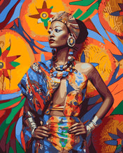 Laden Sie das Bild in den Galerie-Viewer, Malen nach Zahlen Figured'Art – Traditionelle afrikanische Frau
