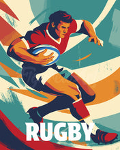 Laden Sie das Bild in den Galerie-Viewer, Malen nach Zahlen Figured'Art – Sportposter Rugby