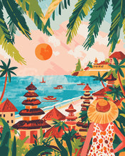 Laden Sie das Bild in den Galerie-Viewer, Malen nach Zahlen Figured'Art – Bali Sonnenuntergang
