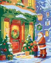 Laden Sie das Bild in den Galerie-Viewer, Malen nach Zahlen Figured'Art – Gruß vom Weihnachtsmann