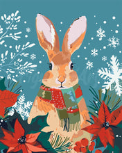 Laden Sie das Bild in den Galerie-Viewer, Malen nach Zahlen Figured'Art – Kleiner Weihnachts-Hase