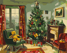 Laden Sie das Bild in den Galerie-Viewer, Malen nach Zahlen Figured'Art – Klassischer Weihnachtskamin