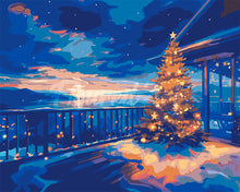 Laden Sie das Bild in den Galerie-Viewer, Malen nach Zahlen Figured'Art – Funkelnde Weihnachtsterrasse