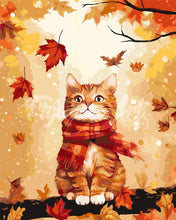 Laden Sie das Bild in den Galerie-Viewer, Malen nach Zahlen Figured'Art – Gemütliche Herbstkatze