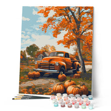 Laden Sie das Bild in den Galerie-Viewer, Vintage-LKW im Herbst