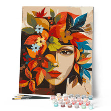 Laden Sie das Bild in den Galerie-Viewer, Von Picasso inspiriertes Herbst-Flora-Gesicht