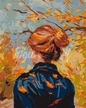 Laden Sie das Bild in den Galerie-Viewer, Malen nach Zahlen Figured'Art – Von Van Gogh inspirierte Herbst-Dame