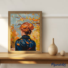 Laden Sie das Bild in den Galerie-Viewer, Von Van Gogh inspirierte Herbst-Dame